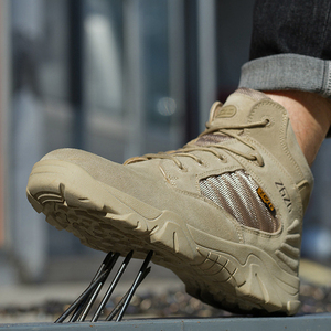 Nouvelles bottes de travail pour hommes montantes d'hiver Anti-Smash Anti-crevaison Protection du travail en acier Baotou avec tige en cuir - Product Image 6