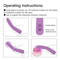 360-Grad-Rotationsvibrator aus Flüssigsilikon für Vaginale G-Punkt- und Klitoris-Stimulation, IPX7 Wasserdicht, USB-Aufladbar, 10 Frequenzen