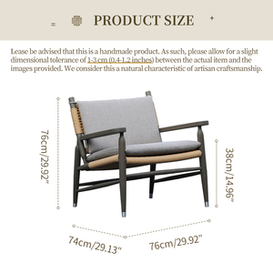 Fauteuil de jardin en teck moderne et écologique, résistant aux intempéries, avec corde PE tressée, confortable et durable, pour la relaxation et la récupération, chaise de patio - Product Image 6