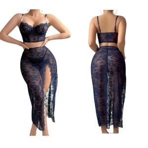 Sexy Damen-Nachthemd-Set Unterwäsche Bodysuits Transparent Durchsichtige Dessous XL Spandex/Polyester Hohe Qualität - Product Image 4