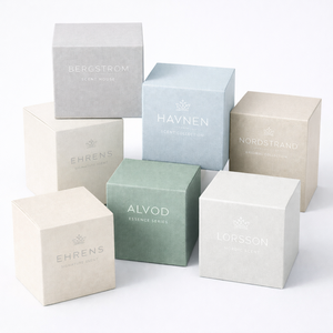 Boîte à parfum personnalisée écologique, carton pliable avec finition mate et fond à fermeture à pression pour impression de logo de vente au détail, vente en gros - Product Image 6