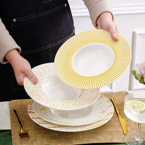 ชามใส่หมวกฟางจีนจานเสิร์ฟของโรงแรมจานบินเซรามิกสุดสร้างสรรค์พาสต้าจานใส่หมวกฟางอาหารตะวันตก - Product Image 2