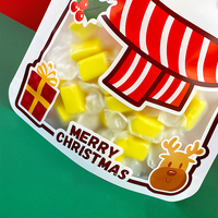 Sac d'emballage de cadeau de Noël de forme unique de nouveau design avec fenêtre mignon sac d'emballage alimentaire pour bonbons de Noël bonbons collations