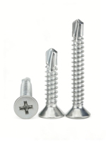 Yaente Factory 410/304 Stainless Steel M4.2 Phillips Countersunk Head Self-Drilling Self-Tapping Drill Tail Screw