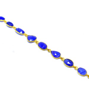 สร้อยคอทำมือ925เงินสเตอร์ลิง90ซม. อัญมณี Tanzanite สร้อยข้อมือเทนนิสสร้อยคอหลายสีสำหรับงานปาร์ตี้สวมใส่โซ่ชั้นดีของผู้หญิง - Product Image 5