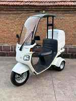 Scooter motorisé à trois roues de 50 cm³ pour passagers - Certifié CEE, carrosserie ouverte, assistance au carburant, mini moto rétro Turtle