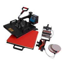 Presse à Chaud Semi-Automatique 5-en-1 pour Sublimation – Kit Complet pour Tasses, Casquettes, Assiettes, T-shirts – Transfert Tout-en-un pour Petites Entreprises – Nouveauté