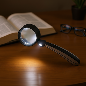 Round Frameless Magnifying Glass With <b>Led</b> <b>Light</b> 80mm Lens For <b>Reading</b> And Inspection - Product Image 3