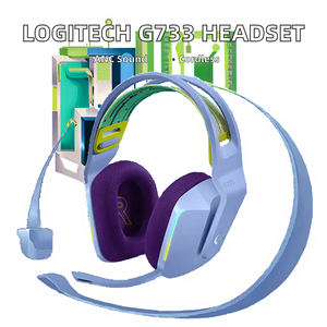 Logitechs G733ชุดหูฟังสำหรับนักเล่นเกมดั้งเดิมหูฟังไร้สายสีสันสดใสพับเก็บได้ความเร็วแสงกันน้ำสำหรับการเล่นเกมออฟฟิศพีซี - Product Image 2