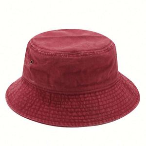 Hot Sale 2025 New Spring <b>Summer</b> Collection Wholesale Washed Cotton Bucket Hat Adult Unisex <b>Flat</b> Top Sun <b>Cap</b> for Beach Outdoor - Product Image 4