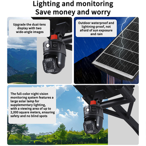 Solar-powered Monitoring Light, <b>Plug</b>-and-play <b>Remote</b> Full-color Night Vision Ultra-clear Waterproof WiFi4G Monitoring Light - Product Image 2