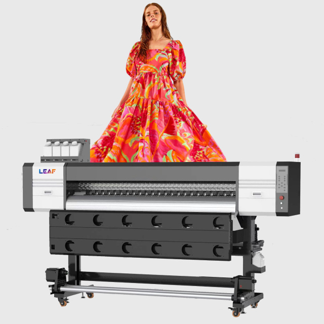 LEAF Digital Impresora Textil Eco Solvent Printer I3200 4 Heads Fabric Inkjet Dye Sublimation Printer for Sale