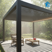 Pergola Bioclimatique Autoportante Motorisée en Aluminium Sweet Home avec Lames Orientables et Éclairage LED – Écologique, Durable et Étanche
