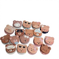 Nouveau support d'ours TW givré avec nœud papillon, compatible avec les coques de téléphone magnétiques en plastique, gadget de bureau pour personne paresseuse, fabriqué en Chine