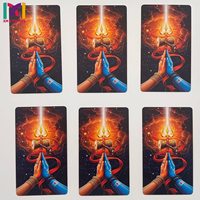 Cartes de tarot et d'oracle personnalisées par le fabricant, boîte imprimée offset de qualité supérieure avec design holographique doré et bords dorés