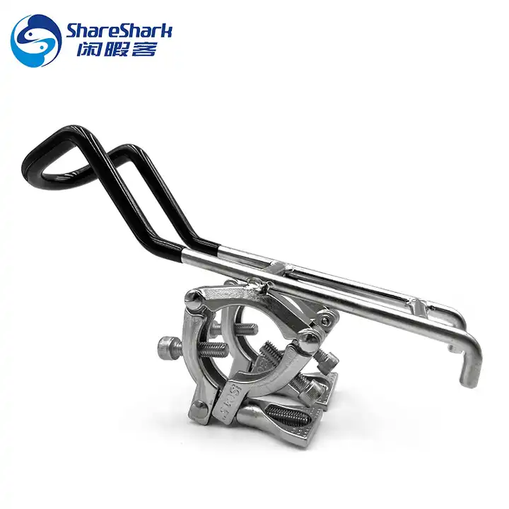 rail mounted fishing rod holder for