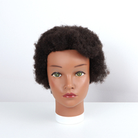 Cosmétologie pas cher 100% cheveux humains afro-américain Salon pratique coiffeur tressage Afro vague formation Mannequin poupée factice