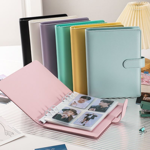Photocards chủ chất kết dính A5 PU da TCG Zip ảnh Kpop Album Macaron 4 túi 80 thẻ giao dịch thẻ chất kết dính - Product Image 1