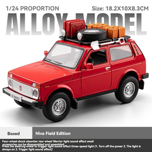 Modellino in Scala 1:24 LADA <span class=keywords><strong>Niva</strong></span> Fuoristrada con Suoni e Luci, Porte Apribili, Decorazione in Metallo, Modello SUV Giocattolo da Esposizione - Product Image 6