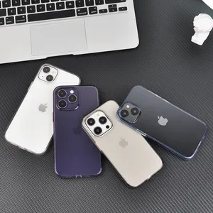 Ốp điện thoại siêu trong suốt, không ố vàng, mỏng, chống vân tay dành cho <span class=keywords><strong>Apple</strong></span> <span class=keywords><strong>iPhone</strong></span> 14 Plus 15 Pro Max - Product Image 1