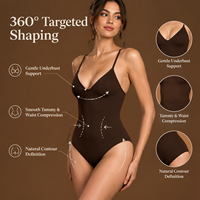 Body gainant haute compression sans couture, effet ventre plat, sculptant, col en V, sous-vêtement amincissant, pour le sport et le fitness, OEM