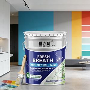 Bunkerway BKW R1 Acrylic Odorless 2-in-1 Building <b>Coating</b> Mildew-Proof Colorful Indoor Wall <b>Paint</b> for Brush/Spray Application - Product Image 1