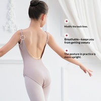 Justaucorps de danse pour filles, dos nu, une pièce, élastique, pour la pratique, la performance et l'entraînement sur scène