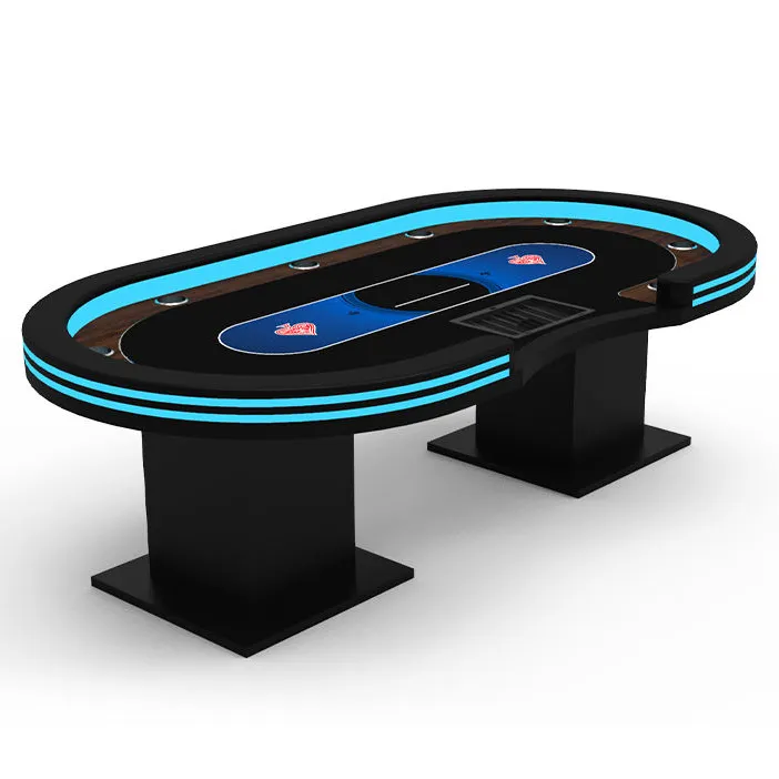 YH di lusso in legno Mesa De Poker tavolo da gioco Led tavolo da gioco Texas Holden Poker tavolo Pokertafel