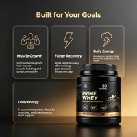 Poudre de protéines de lactosérum Prime 24g de protéines avec 5,5g de BCAA pour la récupération musculaire et le soutien de la forme physique, saveur chocolat doublement riche OEM/ODM