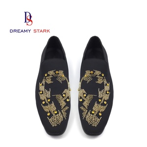 Chaussures à enfiler en cuir véritable peintes à la main, design diamant DIY spécial, haute qualité, logo personnalisé, marque originale, collection automne légère - Product Image 4