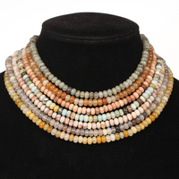 Collier TeoWaki en pierres semi-précieuses, agate naturelle, jade, cristal, rondelle, pierres précieuses, collier ras du cou, quartz, roue d'abaque, collier de perles
