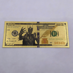 Billetes Conmemorativos Chapados en Oro del Señor de los Anillos, Billetes de Oro Clásicos con Temática de Películas Americanas al por Mayor - Product Image 3