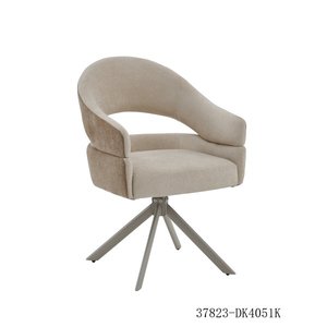 Modern Swivel Living Room <b>Chair</b> <b>Beige</b> Microfiber Foam Filled Metal Legs Contemporary Style Leisure <b>Chair</b> 37823-DK4051K - Product Image 1