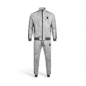 Men Color Blocking Waterproof Tracksuit Full <b>Zip</b> <b>Hoodie</b> Side <b>Pockets</b> Casual Wear Autumn Season 100% Cotton Blend Regular Fit - Product Image 1