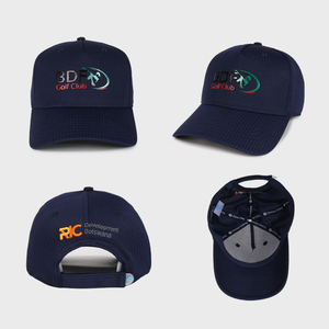 Novo Produto Waffle Grade PVC Patches Logotipo Personalizado Curvo Brim Homens Mulheres Algodão Bordado Golf Hat Baseball Cap - Product Image 2