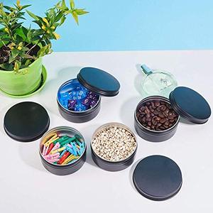 Boîte ronde en aluminium noir mat de 150 ml - Product Image 6