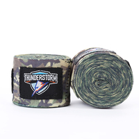 Bandages de boxe élastiques personnalisés avec logo OEM Chine, 3,5 m, couleur unie, pour Muay Thai, Kickboxing, MMA, entraînement