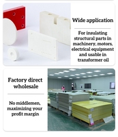 Panneau isolant en verre renforcé GPO-3 rouge, usinage de précision CNC, perçage, composants personnalisés pour systèmes électriques