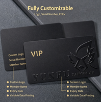 Carte de membre VIP personnalisée de luxe, gaufrée, en PVC mat, carte cadeau d'entreprise en métal, carte à puce intelligente NFC UV pour club et hôtel