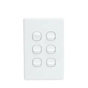 KS312-V padrão australiano novo estilo casa inteligente luz de toque 6gang 2way interruptor de parede