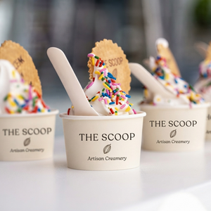 Custom Colorful Printed 3oz 4oz 6oz 12oz Disposable Ice Cream <b>Container</b> Packaging Frozen Yogurt Bowl Kraft Paper Cup With Lid - Product Image 1