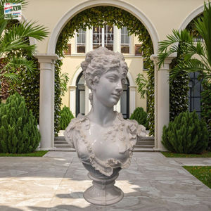 Europese klassieke handgesneden beroemde stenen half-figuur vrouwelijke sculptuur marmeren half-figuur sculptuur - Product Image 6