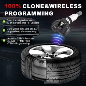 เซ็นเซอร์ TPMS แบบ 2-in-1 รุ่น LAUNCH ระบบตรวจสอบแรงดันลมยางแบบตั้งโปรแกรมได้ ใช้ได้กับรถยนต์ 99% รองรับความถี่คู่ 315MHz และ 433MHz - Product Image 4