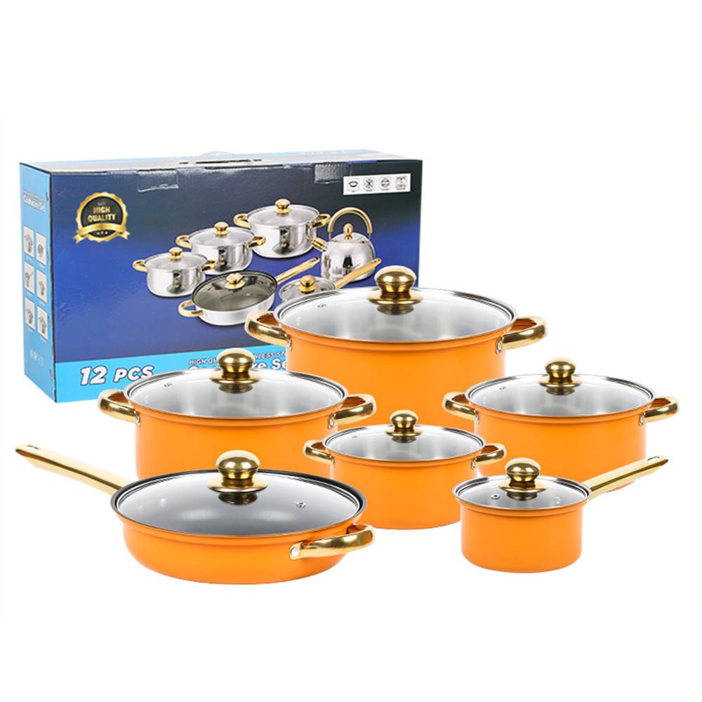 Ensemble d'ustensiles de cuisine 12 pièces (Orange)