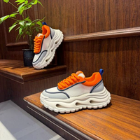 Nouvelles baskets montantes décontractées pour hommes, à lacets, couleur unie, confortables et rehaussantes, tendance automne, polyvalentes
