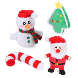 Juguetes de Navidad para Perros de Alta Calidad con Diseño Único, Rellenos y con Sonido, Juguete Masticable para Perros con Forma de Hombre de Jengibre - Product Image 1