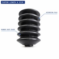 Manchon de protection flexible en caoutchouc AXIS (NBR/EPDM/CR/Silicone) pour arbres de machines et vérins hydrauliques