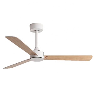 Ventilador de Techo Comercial de Estilo Nórdico de 220v con 3 Aspas de Madera Contrachapada, Ventilador de Techo con Motor de CC y Luz - Product Image 6