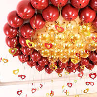 Ballons de couleur pure de 18 pouces Ballon coeur rouge Ballons en aluminium pour la décoration d'amour de mariage