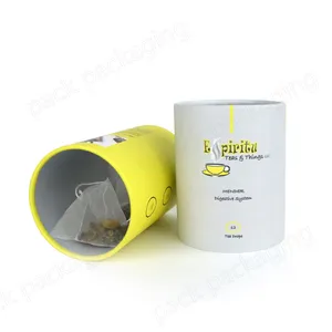 Imballaggio del tubo di carta d'imballaggio del tè della scatola del commestibile delle lattine di tè sfuse libere di plastica su ordinazione